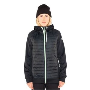 NWT ARMADA Black & Green Como Pullover Full Zip Jacket